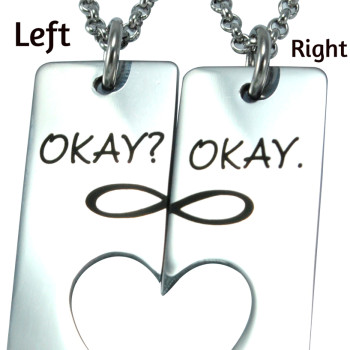 Personalised Bar of Hearts Two Personalised Necklaces 