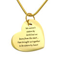 Personalised Bottom of My Heart Gold Pendant Necklace Personalised Bottom of My Heart pendant necklace in gold
