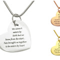 Personalised Bottom of My Heart Necklace Collage Collage of Personalised Bottom of My Heart pendant necklace views