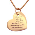 Personalised Bottom of My Heart Rose Gold Pendant Necklace Personalised Bottom of My Heart pendant necklace in rose gold