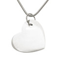 Personalised Bottom of My Heart Blank Silver Pendant Blank Personalised Bottom of My Heart silver pendant necklace