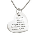 Personalised Bottom of My Heart Silver Pendant Necklace Personalised Bottom of My Heart silver pendant necklace