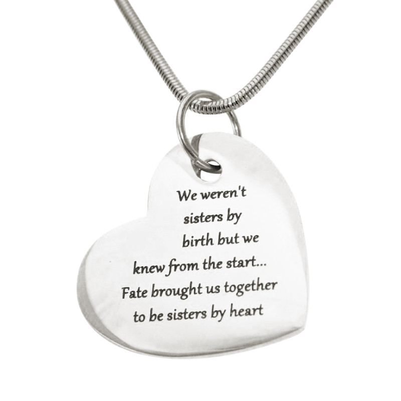 Personalised Bottom of My Heart Silver Pendant Necklace Personalised Bottom of My Heart silver pendant necklace