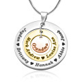Personalised Circles of Love Necklace Personalised Circles of Love three-tone necklace