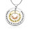Personalised Circles of Love Necklace - Three Tone - Rose Gold Silver