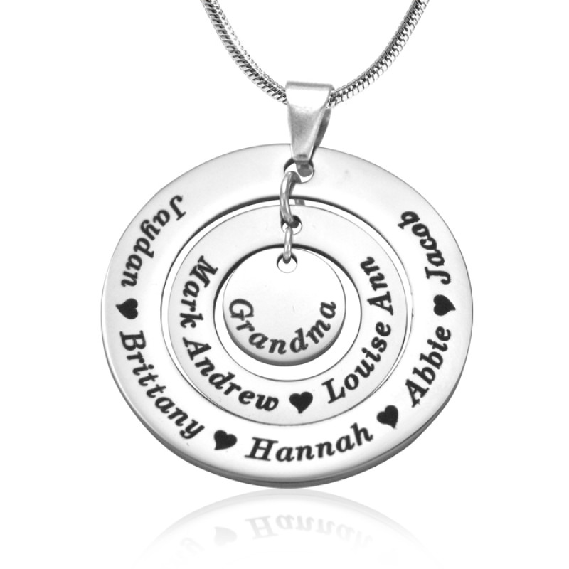 Personalised Circles of Love Necklace - Silver Personalised Circles of Love necklace in silver