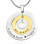 Personalised Circles of Love Necklace Teacher - TWO TONE - Gold Silver