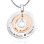 Personalised Circles of Love Necklace Teacher - TWO TONE - Rose Gold Silver