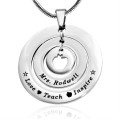 Personalised Circles of Love Teacher Necklace Personalised Circles of Love Teacher Necklace in sterling silver