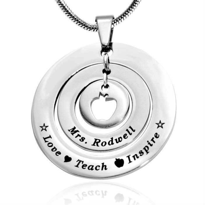 Personalised Circles of Love Teacher Necklace Personalised Circles of Love Teacher Necklace in sterling silver