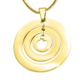 Personalised Circles of Love Teacher Necklace Personalised Circles of Love teacher necklace in 18ct gold plated finish