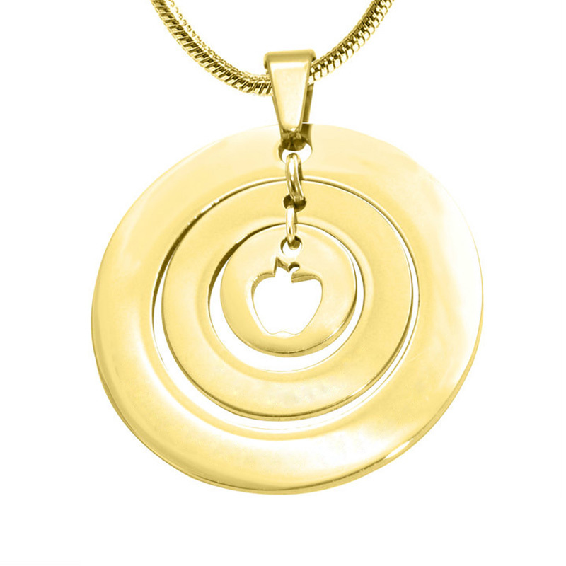 Personalised Circles of Love Teacher Necklace Personalised Circles of Love teacher necklace in 18ct gold plated finish