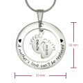 Measurement guide for the Single Feet silver necklace