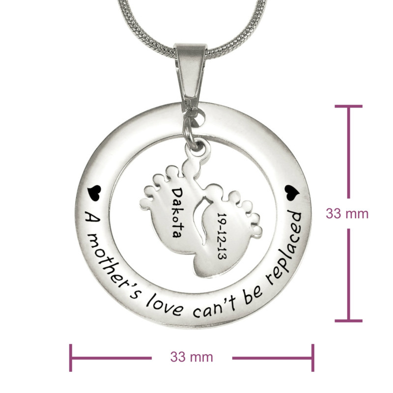 Measurement guide for the Single Feet silver necklace