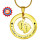 Personalised Cant Be Replaced Necklace - Single Feet 18mm - 18ct Gold Plated