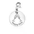 Personalised Celebration Charm in a silver-coloured finish