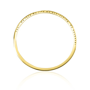 Personalised Classic Bangle - 18ct Gold Plated Personalised Classic Bangle - 18ct Gold Plated
