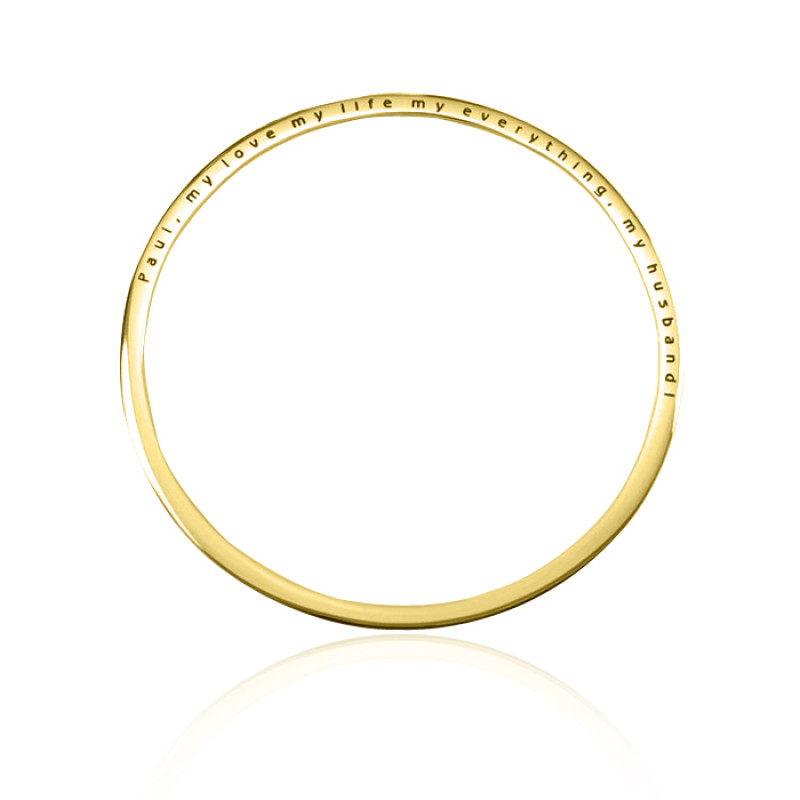 Personalised Classic Bangle - Gold View Personalised classic bangle in gold finish