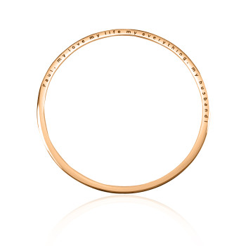 Personalised Classic Bangle - 18ct Rose Gold Plated Personalised Classic Bangle - 18ct Rose Gold Plated