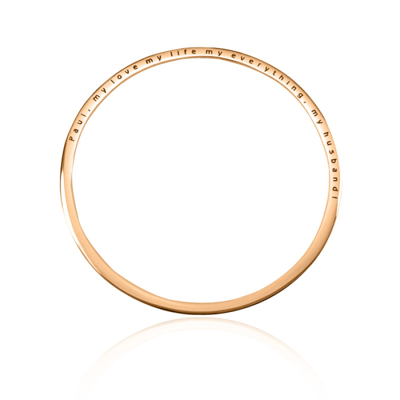 Personalised Classic Bangle - 18ct Rose Gold Plated Personalised classic bangle in 18ct rose gold plated finish