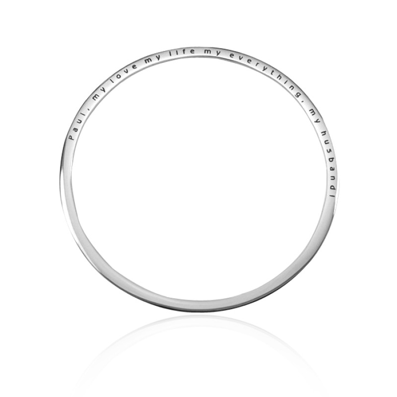 Sterling Silver Classic Bangle Sterling silver personalised classic bangle
