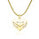 Personalised Double Heart Necklace - 18ct Gold Plated