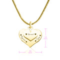 Gold-toned double heart necklace product image