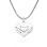 Personalised Double Heart Necklace - Sterling Silver