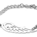 Personalised Angels Wing Bracelet - Silver Personalised silver Angels Wing Bracelet