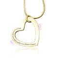Personalised Always in My Heart necklace in gold finish