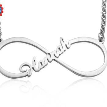 Personalised Single Infinity Name Necklace - Sterling Silver