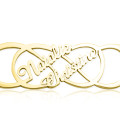 Personalised Infinity x Infinity Name Necklace Personalised Infinity x Infinity Name Necklace in 18ct gold plated sterling silver