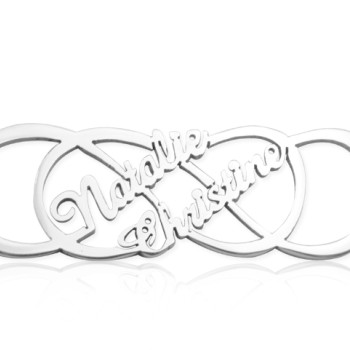 Personalised Infinity X Infinity Name Necklace - Sterling Silver