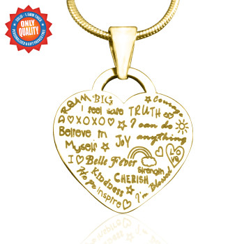 Personalised Heart of Hope Necklace - 18ct Gold Plated Personalised Heart of Hope Necklace - 18ct Gold Plated