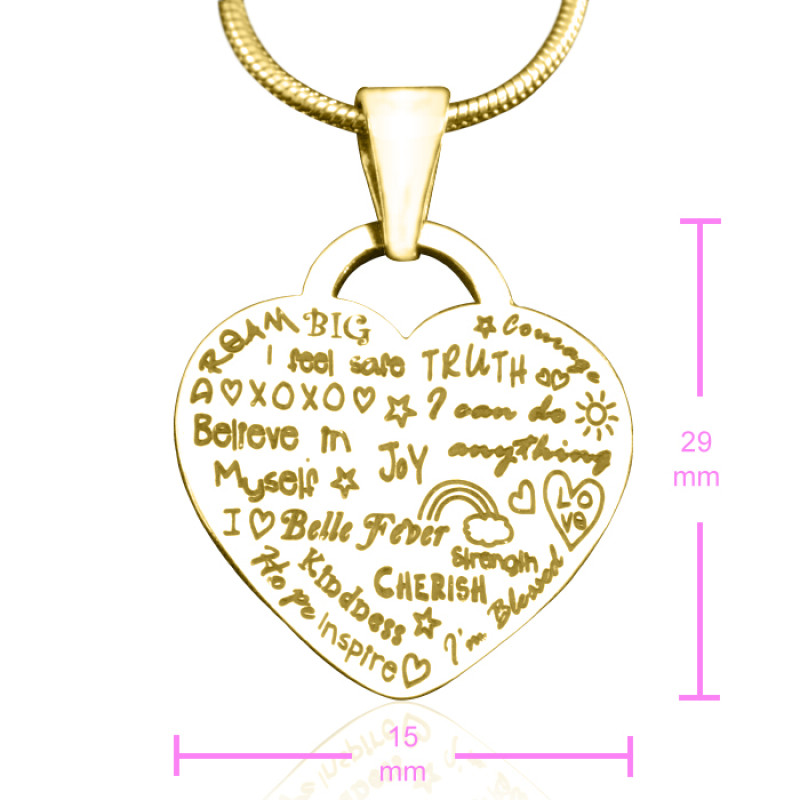 Personalised Heart of Hope Necklace detail