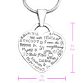 Personalised Heart of Hope necklace in sterling silver, alternate view