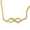 Personalised Neatie Crystal Infinity Bracelet/Anklet - 18ct Gold Plated