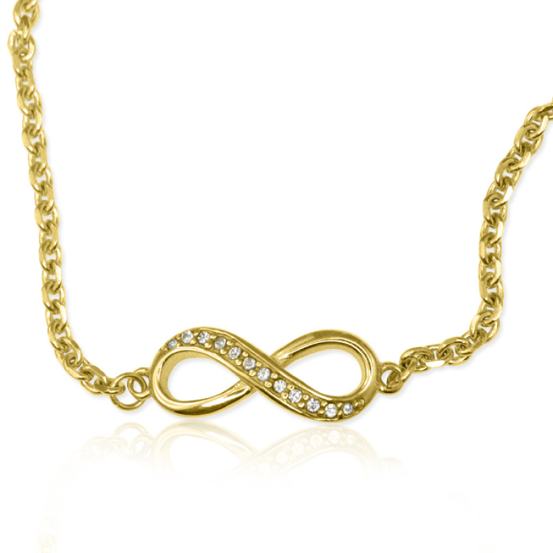 Neatie crystal infinity bracelet or anklet