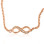 Personalised Neatie Crystal Infinity Bracelet/Anklet - 18ct Rose Gold Plated
