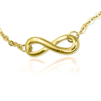Personalised Neatie Infinity Bracelet/Anklet - 18ct Gold Plated