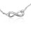 Personalised Neatie Infinity Bracelet/Anklet - Sterling Silver