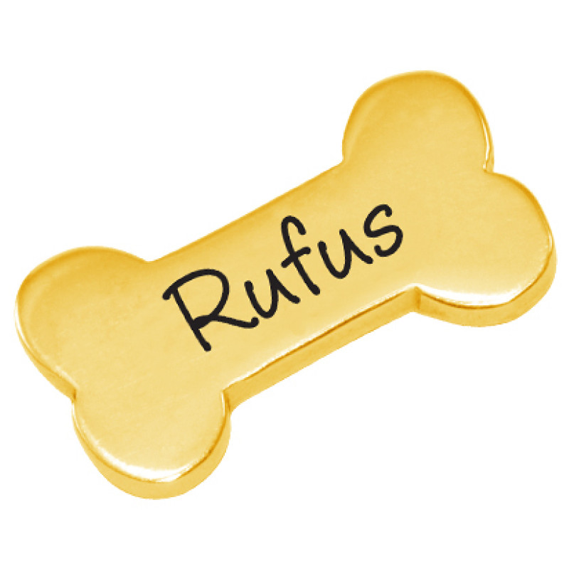 Gold Dog Bone Charm Gold dog bone charm