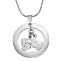 Personalised Double Feet Can't Be Replaced necklace