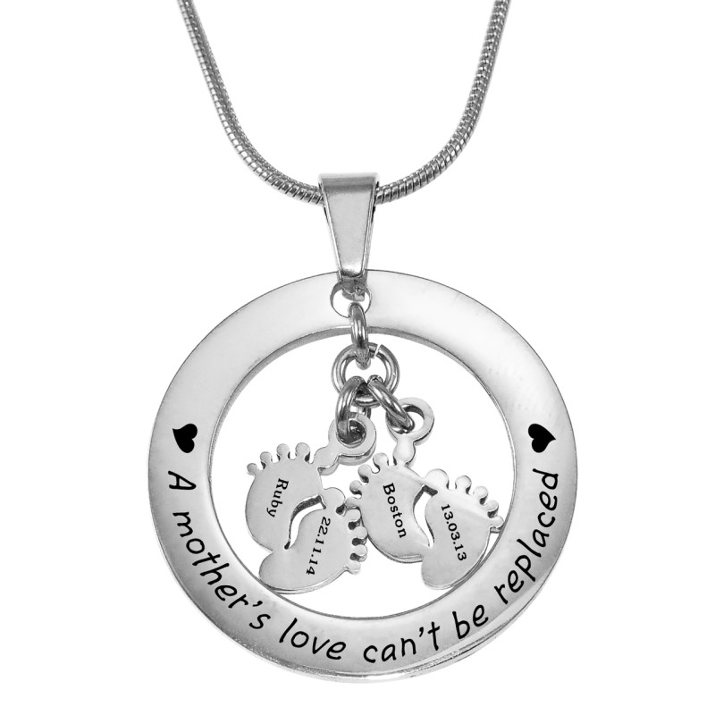 Personalised Double Feet Can't Be Replaced necklace