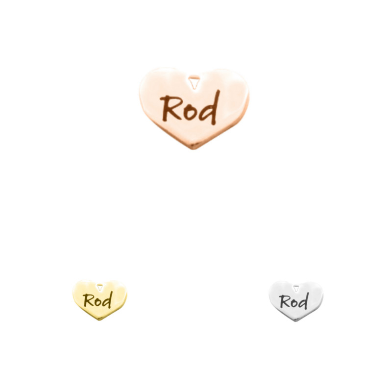 Personalised Heart Charm Dream Locket in silver, gold and rose gold colour finishes