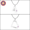 Personalised Mother's Heart Pendant Necklace Set Personalised Mother's Heart pendant necklace set in silver