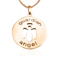 Personalised guardian angel necklace in rose gold finish
