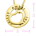 Gold Heart Washer Necklace Gold heart washer necklace