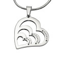 Personalised Hearts of Love Necklace Personalised Hearts of Love sterling silver necklace
