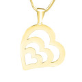 Personalised Hearts of Love necklace with three joined hearts